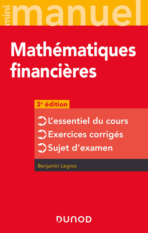 Mini-manuel - Mathématiques financières - 3e éd