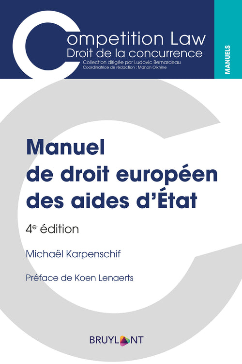 Manuel de droit européen des aides d'État